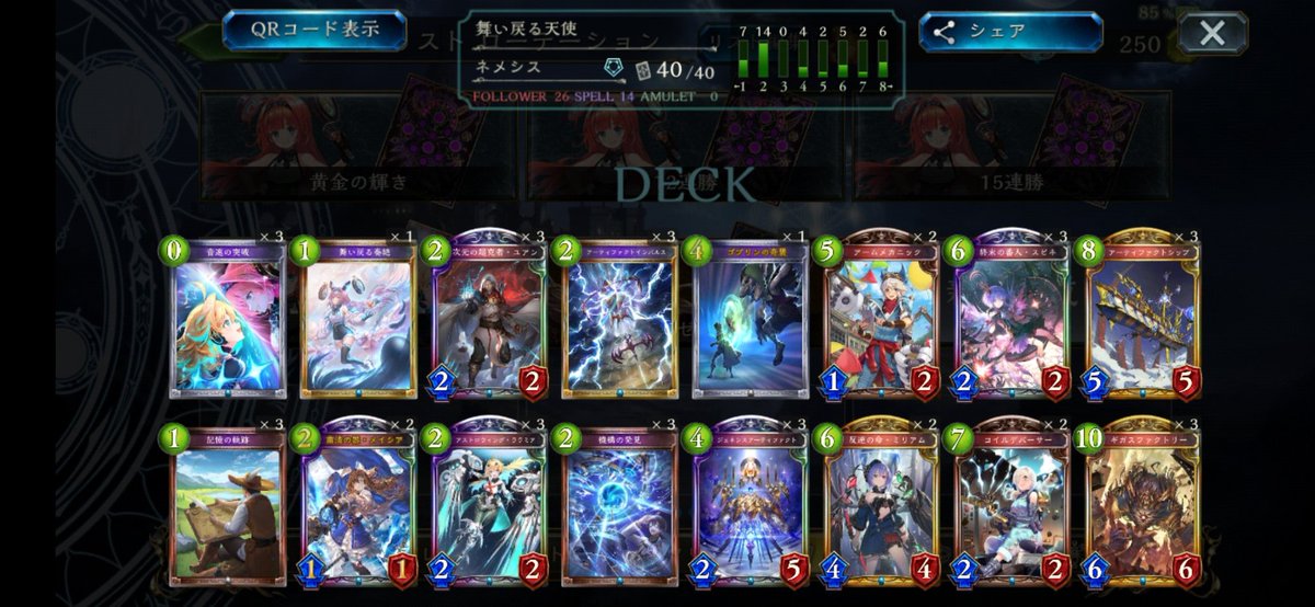 十禍闘争 ローテーション ネメシス シャドウバース連勝まとめ 十禍闘争 ローテーション ネメシス シャドウバース連勝まとめ