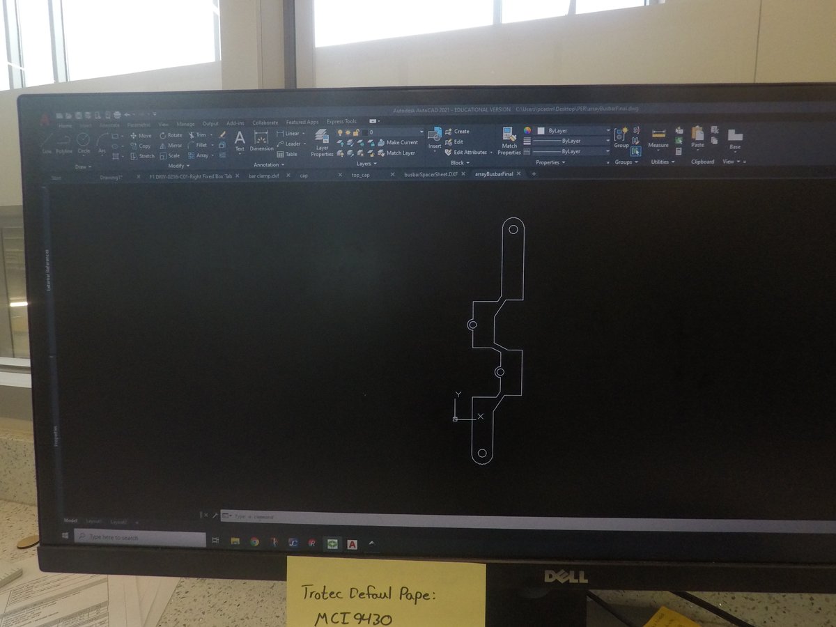 PurdueBechtel's tweet photo. @PElectricRacing team manufactured battery bus bars out of aluminium sheet using the @3dfablight  laser cutter. Additionally, they also manufactured a battery bar spacer out of acrylic sheet on the @TrotecUSA laser cutter.

Follow us to stay updated on projects. https://t.co/8CZPbvrS6r