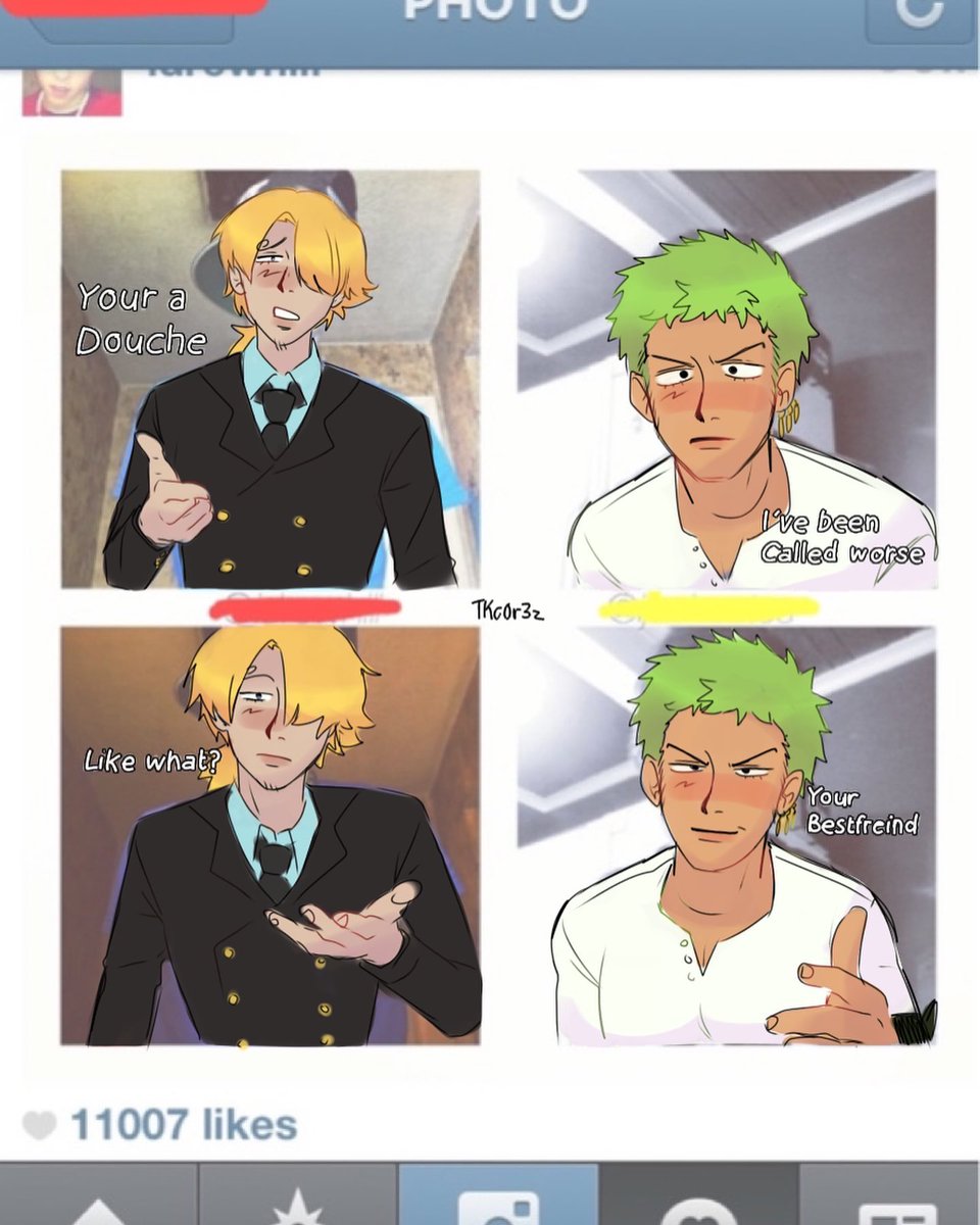tkc0r3z's tweet photo. Banger tweet #sanji #zoro #ONEPIECE https://t.co/OWa5pEIEzL