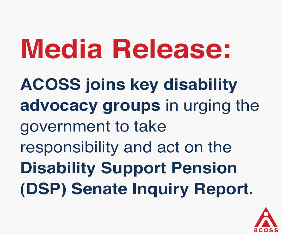 ACOSS's tweet photo. ACOSS @PWDAustralia @AfdoOffice @ceda_news and @NEDA_PeakBody urge the government to take responsibility and act on addressing the level of need and distress that people with #disability experience while trying to survive on #IncomeSupport.
Read more here: https://t.co/LOYvcfZQ1W https://t.co/GbGaHvzzb3