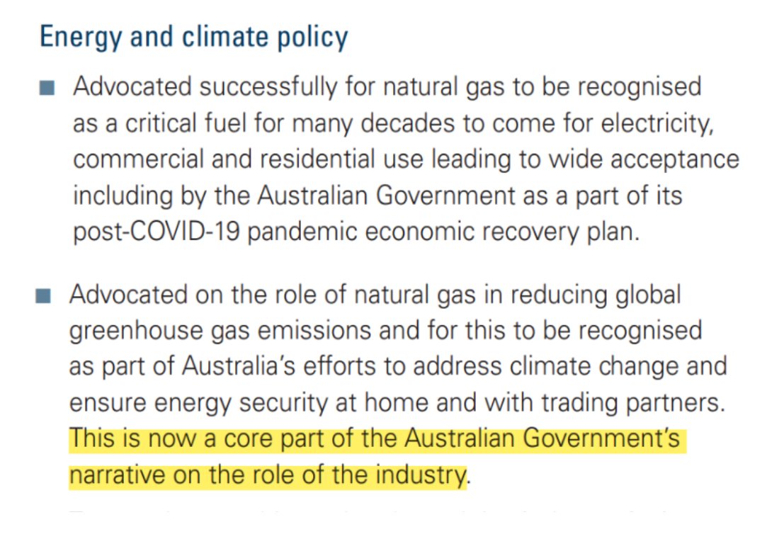 sstephanietrann's tweet photo. Incredible. Gas lobby group APPEA bragging about their influence over the government in their 2020 financial report
#statecapture #GasLitRecovery #auspol https://t.co/ANb8BRgfnt