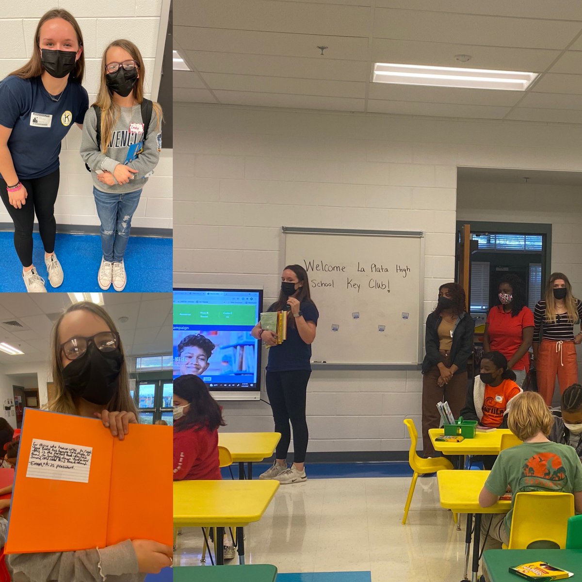 keylpclub's tweet photo. Emma and Emma did a great job with the K-kids, Key Club collaboration today! @matulaprincipal @LaPlataHS @keyclub @kiwanisofcc https://t.co/oSLsddWjKs