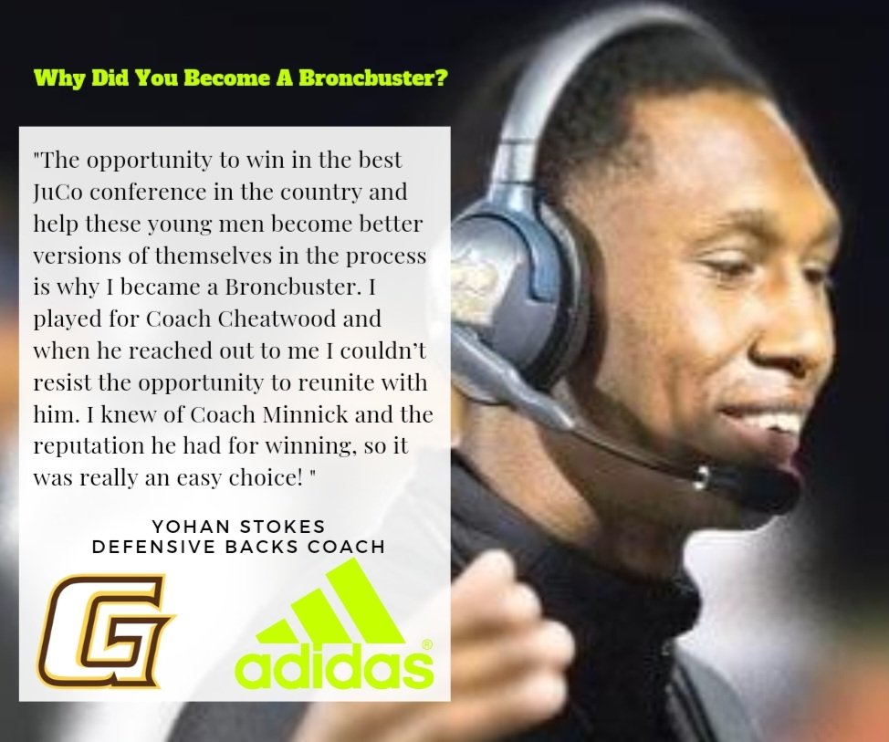 GioPerezChavoya's tweet photo. Coach @coach_yo on why he chose to become a Broncbuster. 

His willingness to reunite with Coach @Coach_Cheatwood (who he also played for) says a lot about our staff. 

@ThomasMinnick7 @Thund3rB1rd1 @coachDBBanks @TreyStewartGC3 @CoachOrtizOL @CoachJack_ https://t.co/KHyrRTcuIm