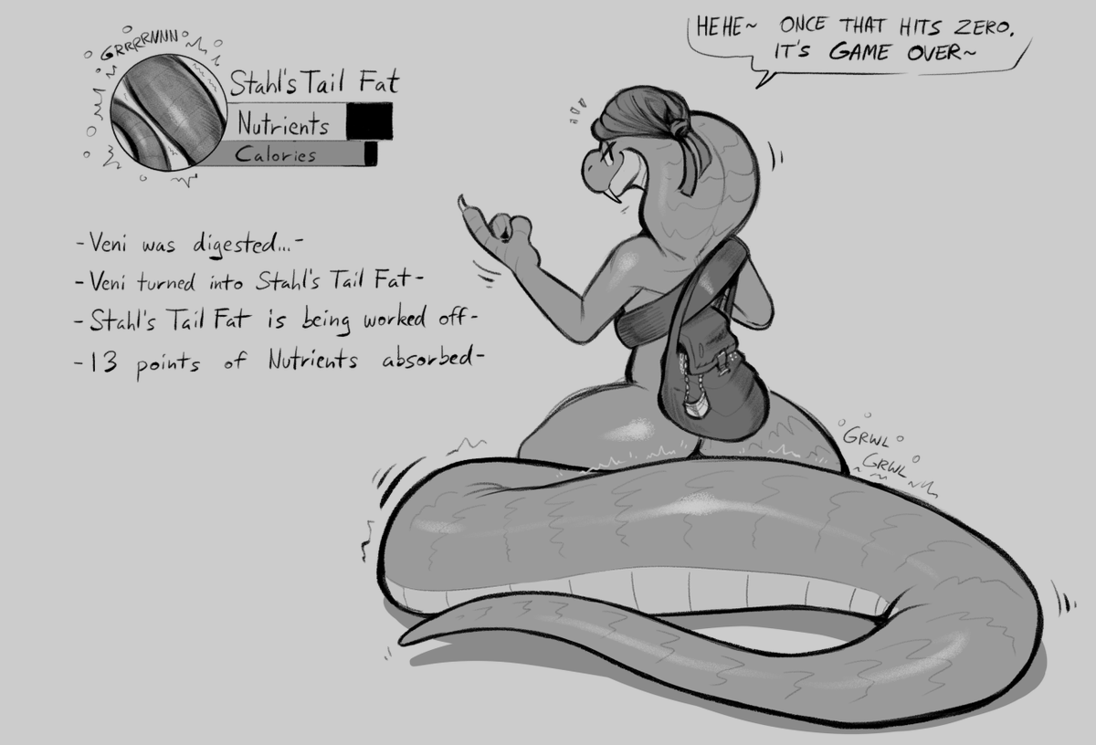 Little RPG sequence for <a href="/16d6AcidDamage/">16D6🎲</a> , featuring their character Veni being caught by Stahl.