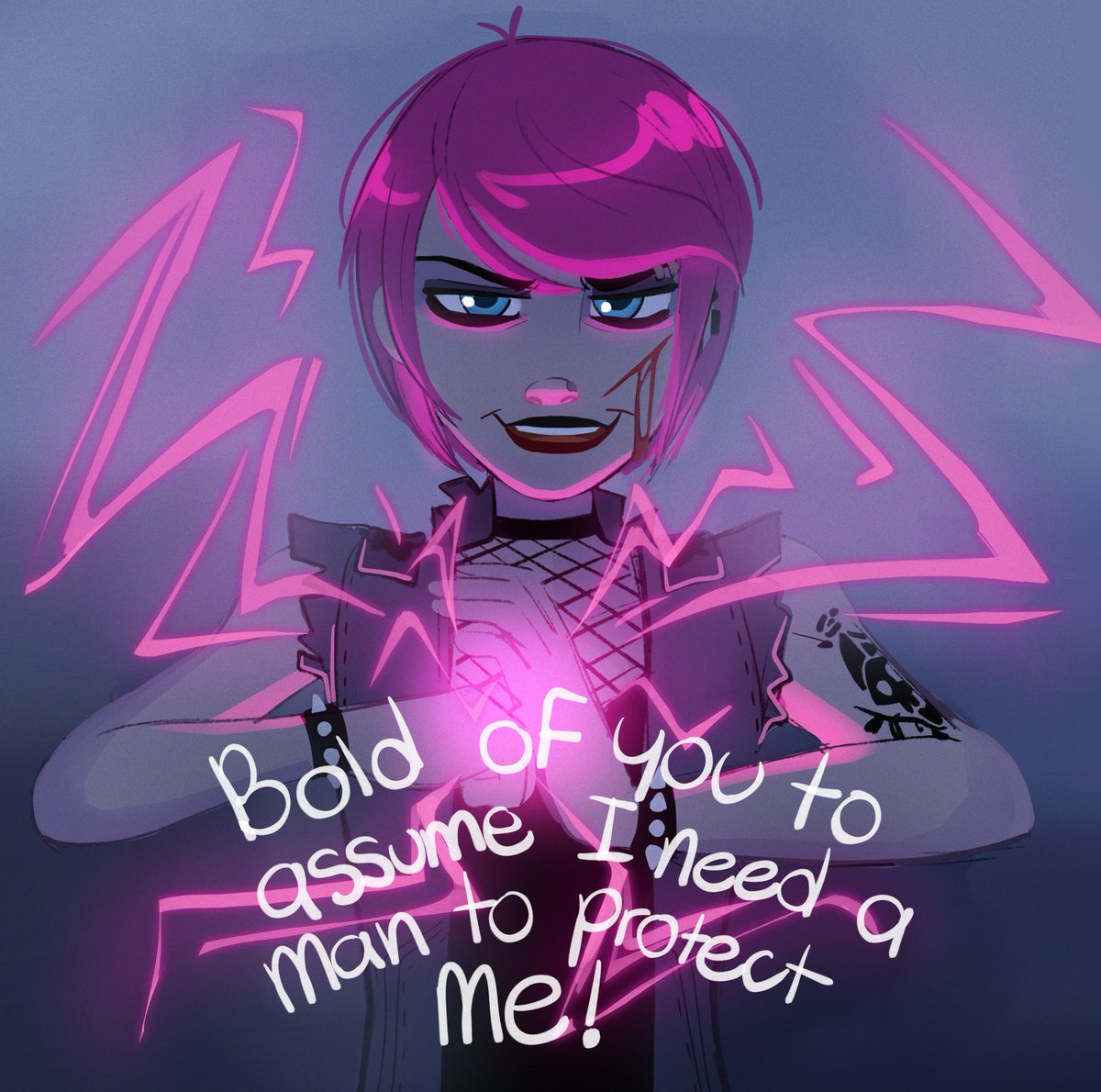 coccoknutz's tweet photo. Bold of you to assume she needs a man 💅👩❤️💋👩 #ZoeAshildr #trollhunters #toawizards #toazoe https://t.co/tzVnGoKLsZ