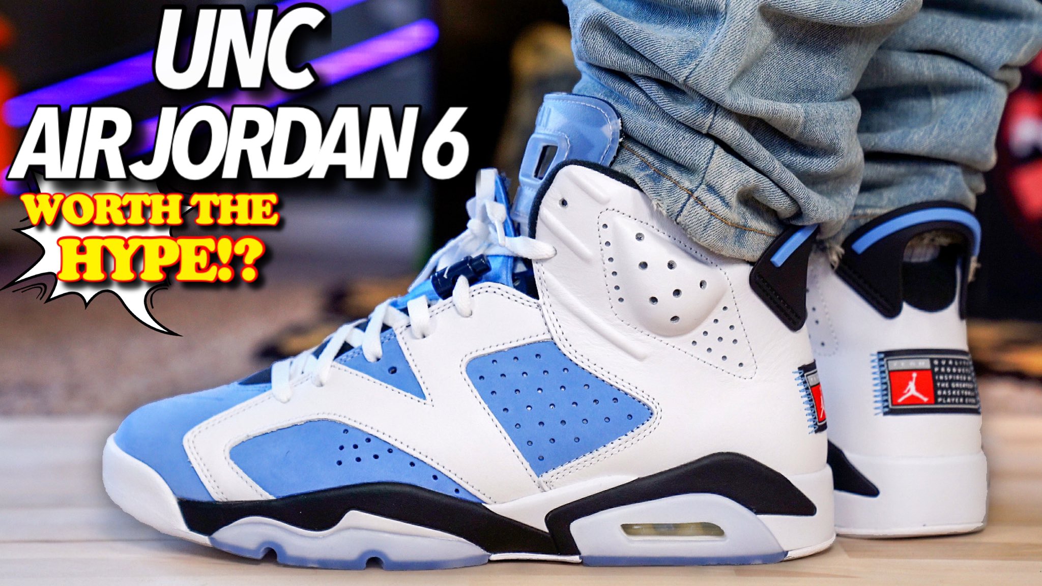 Jordan 6 sport discount blue on feet