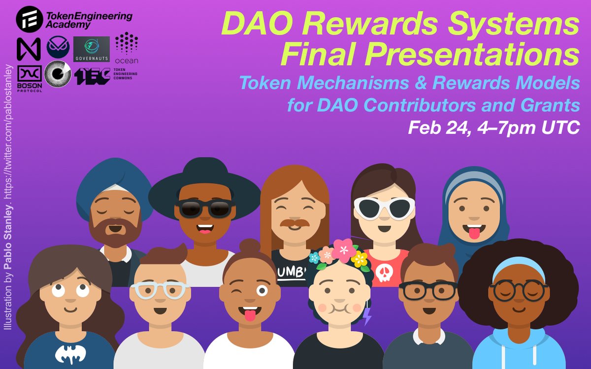 🚀 Don't miss the DAO Rewards Systems Final Presentation on February 24th!
📅 Mark your calendars!:
bit.ly/3p4itOe