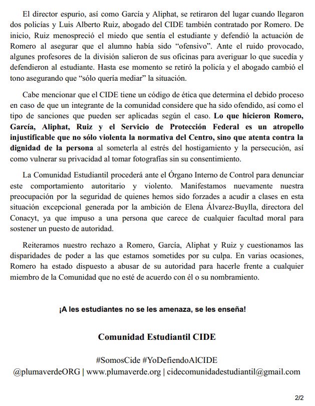 Comunidad Estudiantil del CIDE tweet media