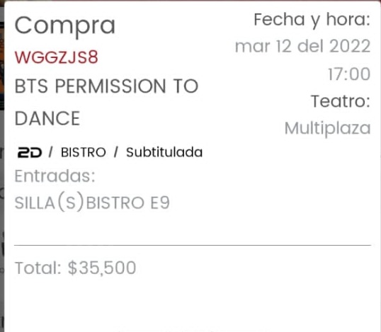 assilem_1's tweet photo. Enserio sufrí el día de hoy, pero por fin la pude comprar 

Soy feliz 🥺🥺

#PermissionToDanceOnStage #Cinemark #CinemarkCol https://t.co/ooc26qZnmA
