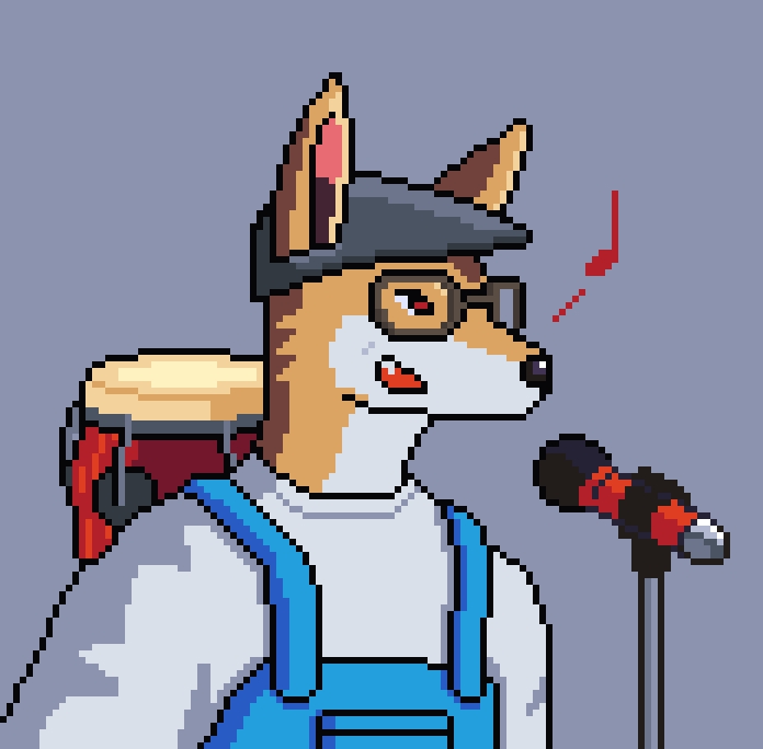 IndraAziz's tweet image. Musical Jackals secondary info: This percussionist jackal (005) is currently listed at 8.9 $XTZ. Join the Musical Jackals pack, owwoooooo! 🦊 

objkt.com/asset/KT1LcJPg…