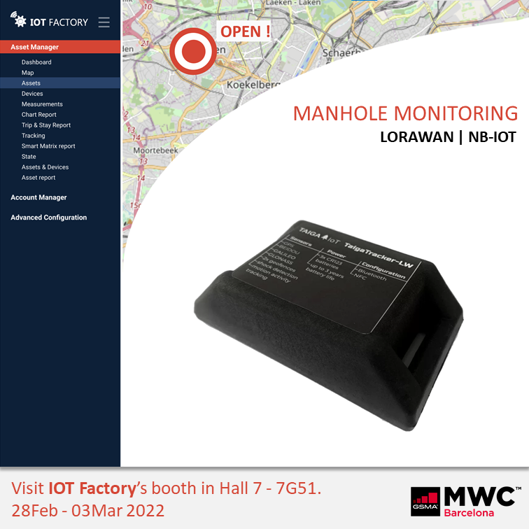 iot_factory's tweet photo. Manhole cover monitoring is one of the new Smart Solutions that will be showcased at the Mobile World Congress 2022. 
More info: https://t.co/pVvrfcs6XL

#MWC #MWC22 #IOT #iotsolutions #iotdevices https://t.co/VV1eGAE6lq