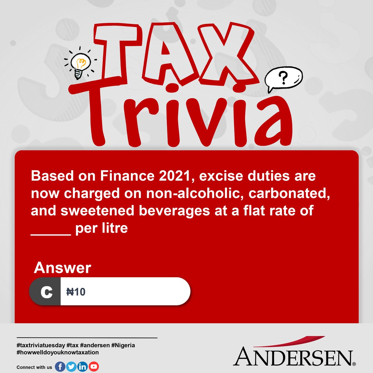 AndersenNigeria's tweet image. #financeact2021 #financeact #exciseduties #nigeria #tuesdaytrivia #trivia