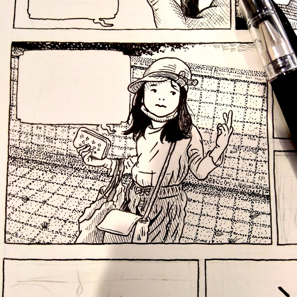 漫画、少しずつ描いてます。あと3頁まで来た。今週末には完成予定。大切に仕上げる。https://t.co/xdDv43qY3i 