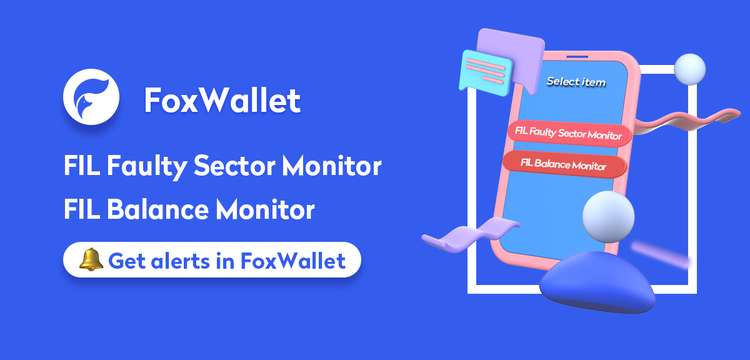 FoxWallet's tweet photo. 👁️‍Wanna keep an eye on the stats of the miners? 

⛳ Employ the FIL Faulty Sector Monitor &amp; FIL Balance Monitor Functions to track any node’s hash rate drops and $FIL balance &amp; get notified 

☺️ All in FoxWallet: https://t.co/FKOFE1xKLH

✍️Reference: https://t.co/kBZY87tgs7 https://t.co/eDmzYoUKX7