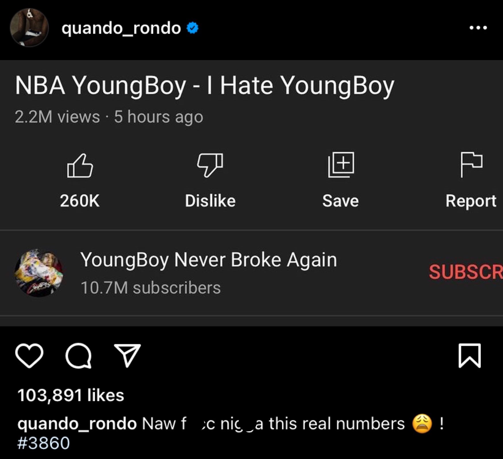 Nba Youngboy Twitter Quotes My Mixtapez On Twitter: "Quando Rondo Says Nba Youngboy Has Real Numbers In  His Latest Song On Youtube Https://T.co/Utyhe2Izcq" / Twitter