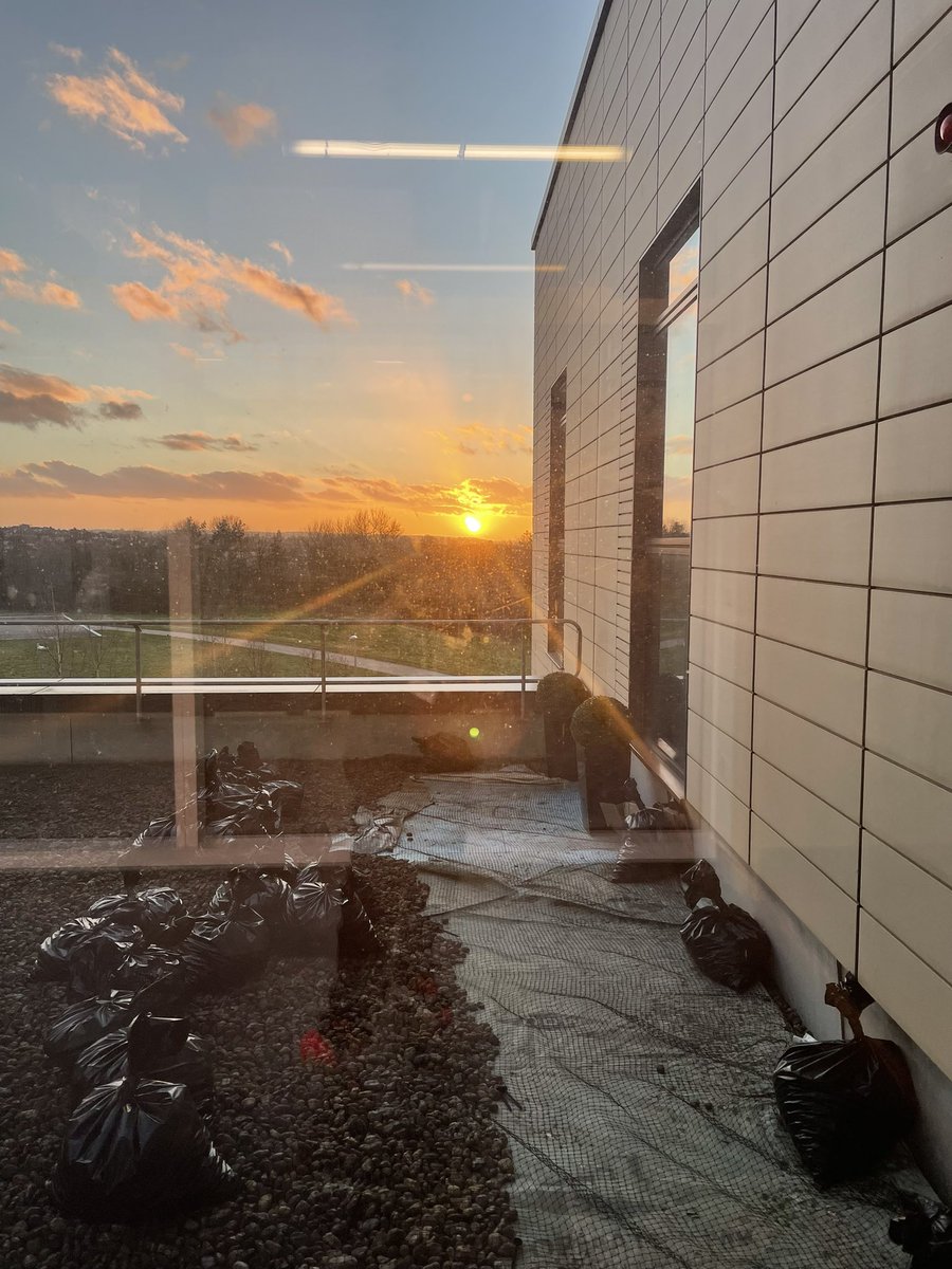 And so it begins, work on our rooftop garden. Tonight we had a glimpse of the future, where we can enjoy sunsets with our patients @NBT_ICU, roll on summer #rehablegend #Wellbeing @SaraMillin @valentiencj @srkelly73