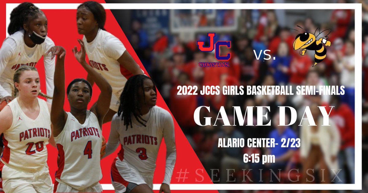 🚨🚨TOMORROW 2/23!!!!🚨🚨

PLAYOFF GAME VS. SCOTLANDVILLE for 6:15 in the ALARIO CENTER!!! WE NEED ALL THE ENERGY🔥 #seekingsix 💍

LETS CHEER ON OUR LADY PATRIOTS AND GET LOUD FOR SEMISSSSS!🔴⚪️🔵 #patriotmentality #ladypatriots #basketball #getfiredup #bethereorbesquare