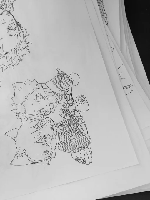 昼のらくがきどちゃくそ貯まりました だいたい15分でバーっと描くだけ、仕事の息抜きにちょうど良いです 昼休憩時間は抉れていますが 