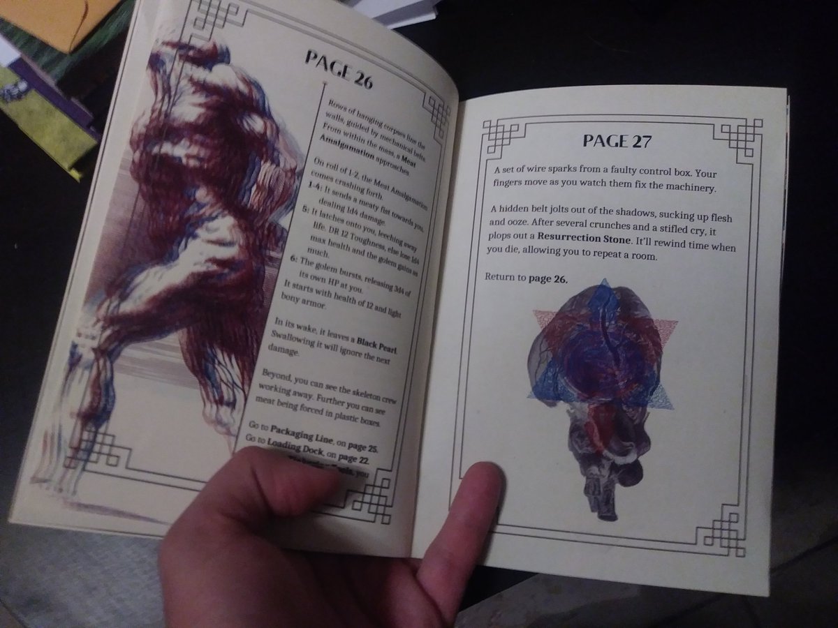SavageHess's tweet photo. Just got the first print copy of my #MorkBorg game courtesy of @TabletopHotdish! https://t.co/Y2zbwmOT3M