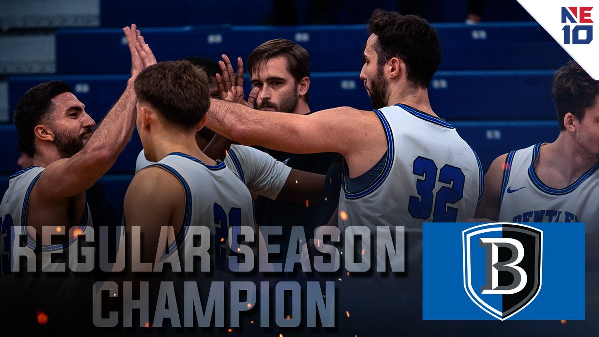 𝐍𝐄𝟏𝟎 𝐑𝐄𝐆𝐔𝐋𝐀𝐑 𝐒𝐄𝐀𝐒𝐎𝐍 𝐂𝐇𝐀𝐌𝐏𝐈𝐎𝐍𝐒

<a href="/BentleyFalcons/">Bentley Athletics</a>, ranked No. 20 in the <a href="/NABC1927/">NABC</a> poll, win the NE10 Northeast Division title and claim the top seed in the upcoming Championship! 🏀

#NE10EMBRACE #NCAAD2 #D2MBB