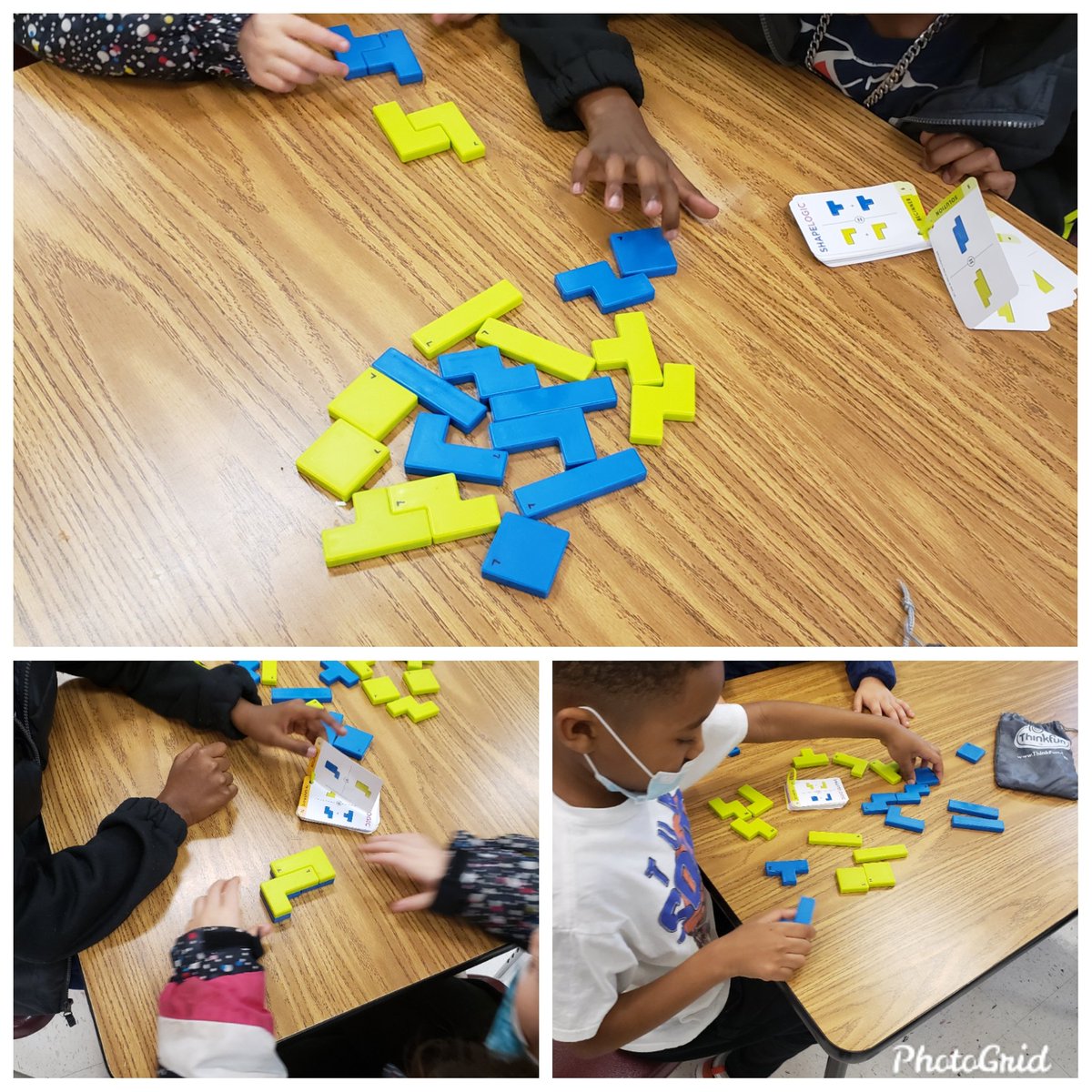 WoodsDrT13's tweet photo. Our gifted teacher Ms. Matz created a time and space for 2nd graders to problem solve and do critical thinking with a shapeometry activity. ππ² Seeing them in action was amazing! #shapeometry @LauraEGazda @MrsAllenHughes @EllisSoars https://t.co/CSvxkbNlEG
