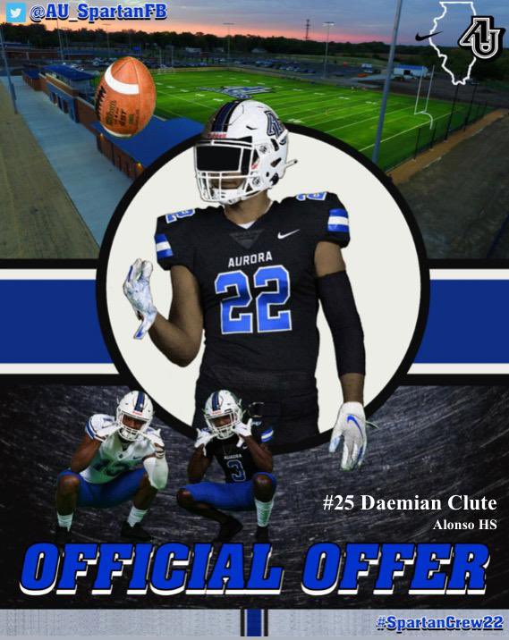Blessed to have received an offer from <a href="/AU_SpartanFB/">Aurora University Football</a> @DonBeebeNFL <a href="/AlonsoRavensFB/">Alonso High School Football</a>