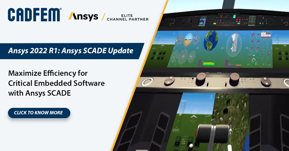 cadfem_in's tweet photo. Explore with us the latest innovation highlights for embedded control software verification &amp; validation in Ansys 2022 R1. 
Link: https://t.co/JG2j2y6je2
#ansys #cadfem #simulation #ansysscade #efficiency #embeddedsoftware #embeddedengineer #softwareengineer #development #design https://t.co/TtEcpgr7sq