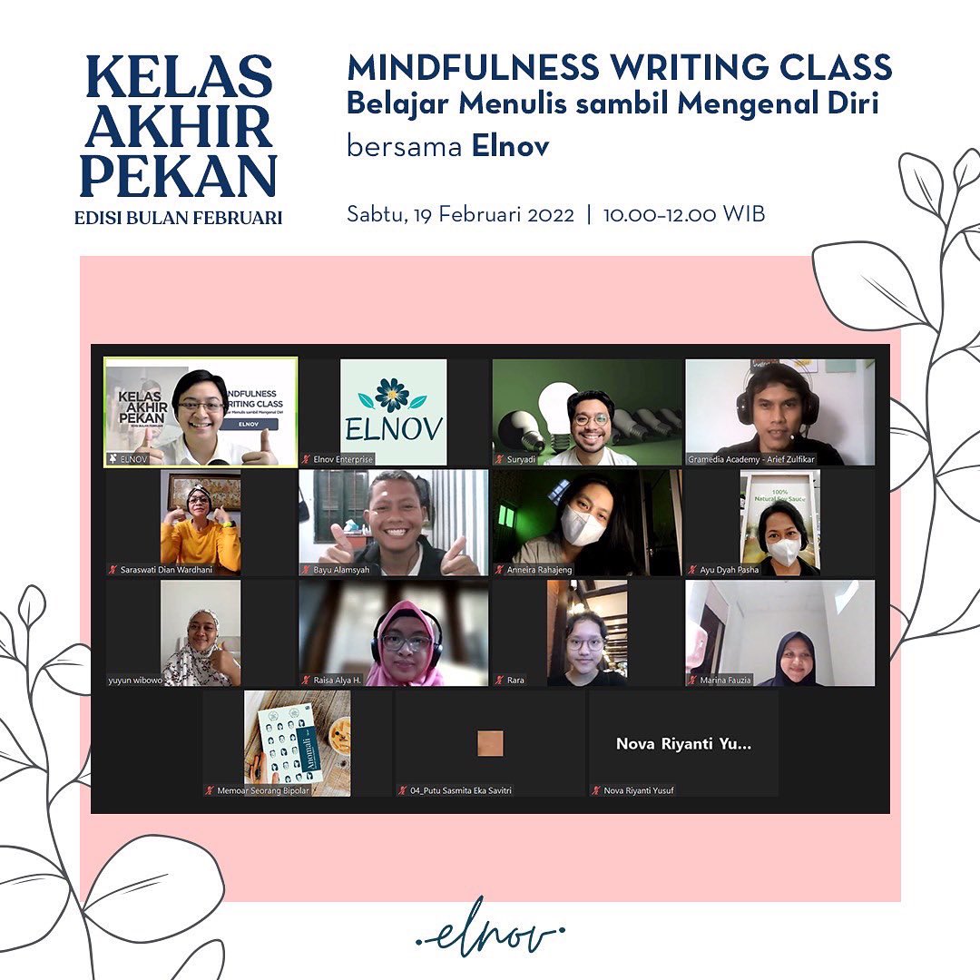 memoarbipolar's tweet photo. βοΈ Kelas Akhir Pekan Gramedia Academy @GramediaAcademy #MindfulnessWritingClass brsm Elnov @elnov berjalan dgn lancar! π Terima kasih banyak u/ para peserta yg telah mengikuti kelas ini ππ» Terima kasih banyak juga kepada segenap undangan yg telah meluangkan waktu u/ hadir. ππ» https://t.co/pfc0f35XdK