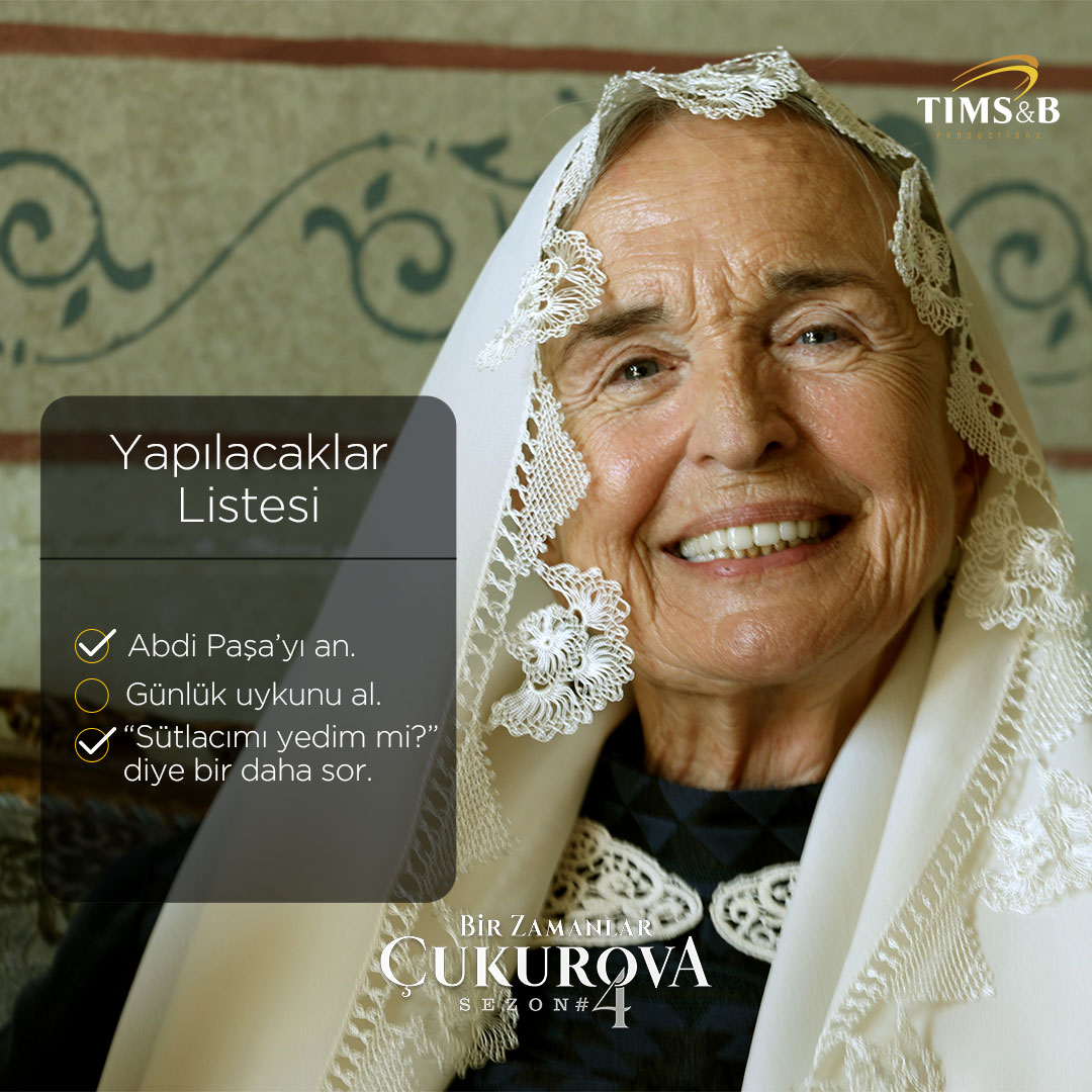 timsbitv's tweet photo. #BirZamanlarÇukurova‘da yapılacaklar listesine bir göz atalım dedik… 
Bir de günümüzün yapılacaklar listelerine bir bakın isteriz. 🤷🏻‍♀️

Herkesin kendi yapılacaklar listesini yoruma bekliyoruz. 👀

⚜️ #BirZamanlarÇukurova ⚜️ yeni bölümüyle Perşembe 20.00’de #atv’de 📺
@bzcdizi https://t.co/bv4iaYQJx6