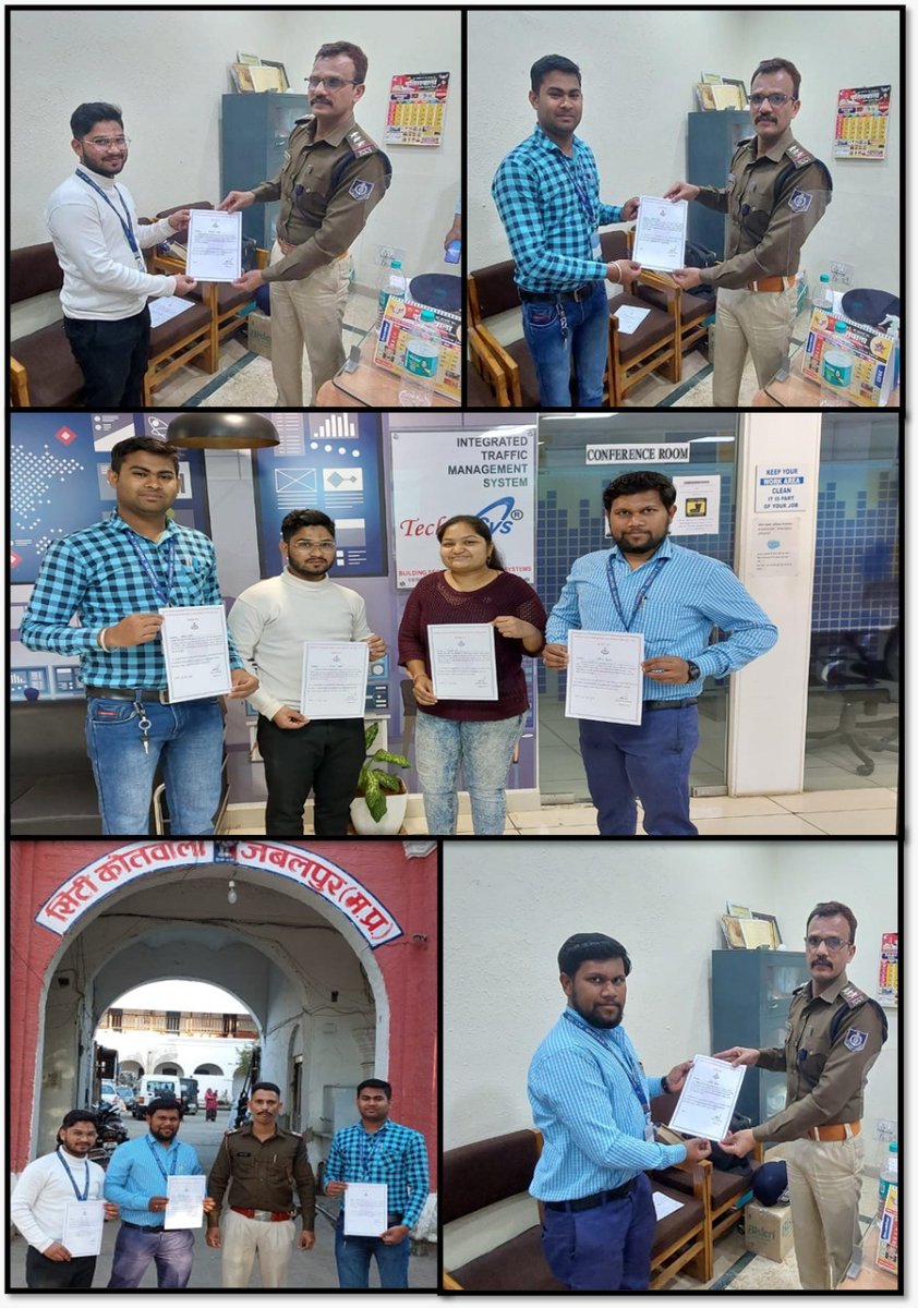 tsspl2006's tweet image. लगातार मिल रही आई.टी.एम.एस. के माध्यम से कोतवाली पुलिस को मदद थाना प्रभारी टी.आई अनिल गुप्ता द्वारा दिया गया प्रशंसा पत्र और टीम का किया आभार व्यक्त.  #impact #TechnosysGroup #technosys   #technology #technosysfamily #TrafficAlert #TrafficPolice