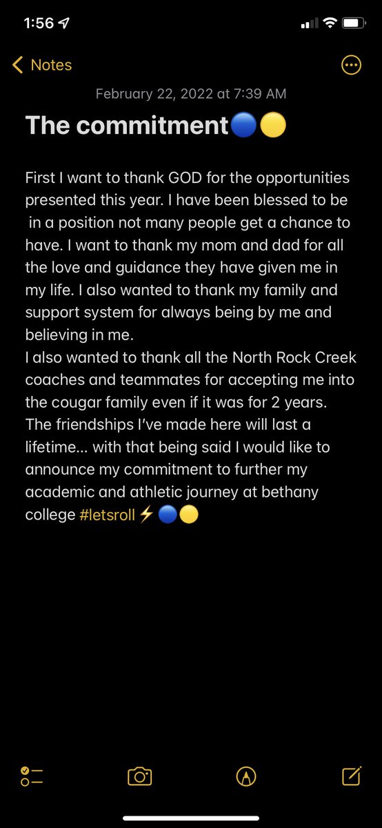 Beyond blessed to be in this position thank you!!! Blessed to say I will be committing to <a href="/BethanySwedes/">Bethany Swedes</a> thank you <a href="/CoachKincadeWR/">Shawn Kincade</a> for the opportunity!!!