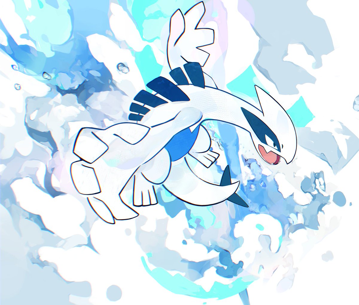 ルギア/Lugia pokémon fanart 水中からでてくる感じで