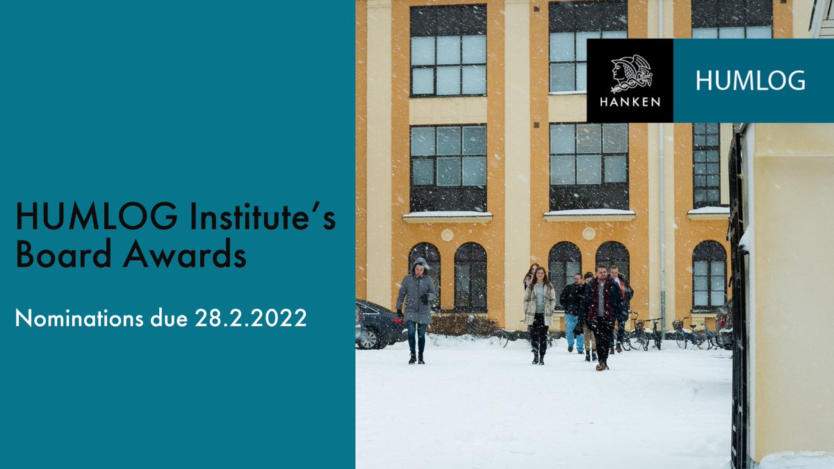 HUMLOGInstitute's tweet photo. One Master’s student will be rewarded the best thesis in Humanitarian Logistics.
Send nominations to humlog@hanken.fi, deadline for submissions for the award is the 28.02.2022.
Read more here: https://t.co/mWMC10wnNS
#humanitarianlogistics #HUMLOGInstitute @Hanken_fi https://t.co/ecwfvMrivl
