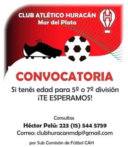 ClubHuracanMdP's tweet photo. #Convocatoria #futbol #Huracan #MardelPlata #jugadores https://t.co/oh9vabfSYi
