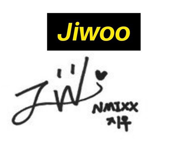nmixx ジウ musickorea ラキドロ サイン 直筆 NMIXX ジウ JiWoo サイン
