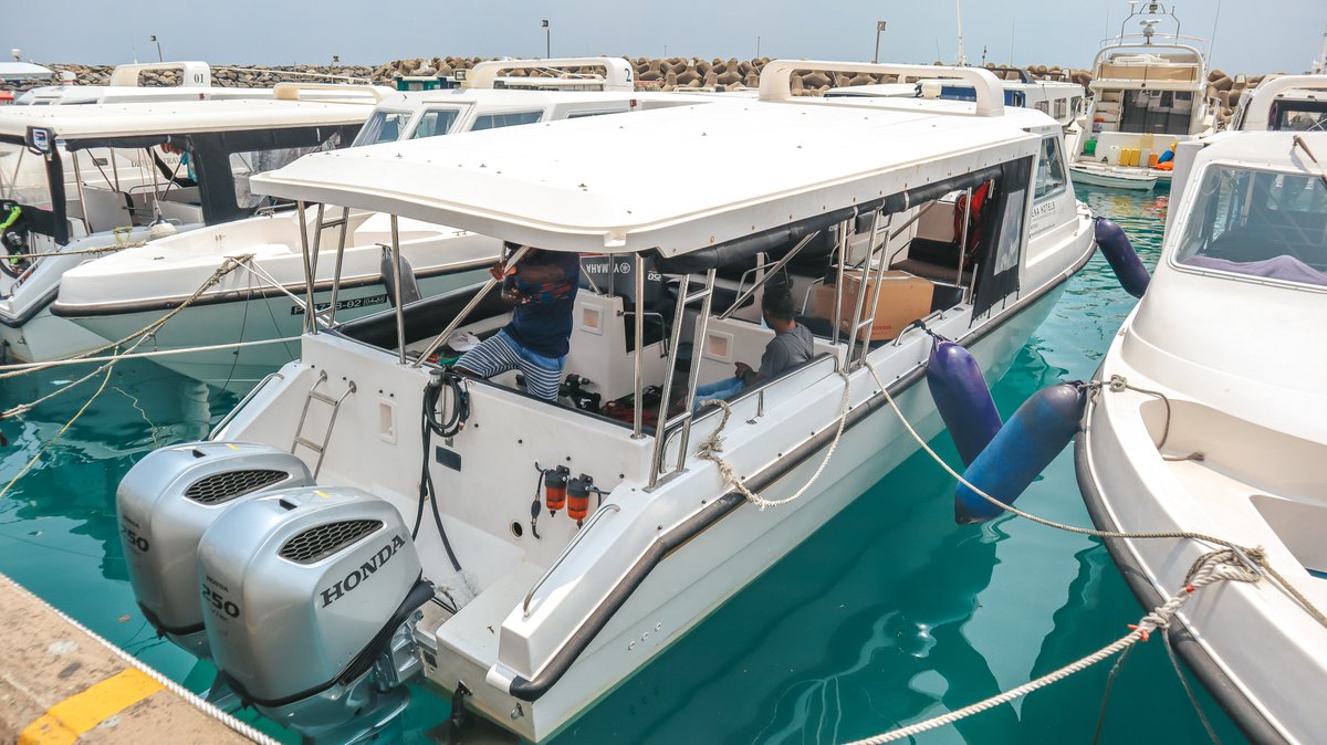 A dual mount 250HP Honda Marine outboard engine lean installation finished for <a href="/ArenaMaldives/">Arena Hotels Maldives</a>  and ready to take-off 🚤

#hondamarine #Proven