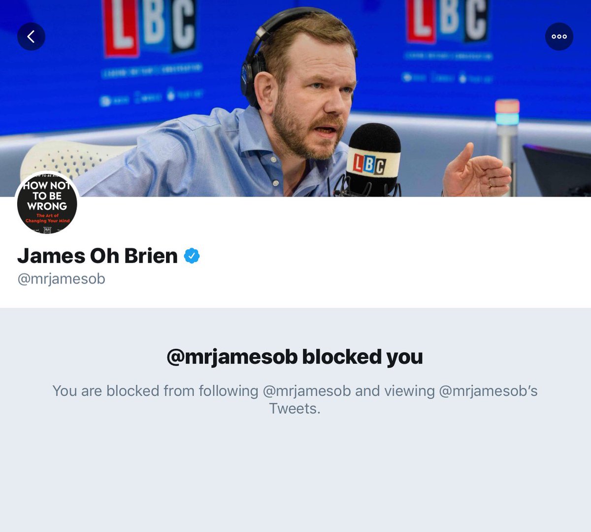 Resjudicatamyft's tweet photo. The latest in #Hownottobewrong  - Block &amp; Scamper.

On Ukraine - @mrjamesob is vacuously awful: 

“I don't think the West can give lessons to anybody any more after Donald Trump became President of America &amp;, to a lesser extent...Boris Johnson became PM of the United Kingdom”. https://t.co/8NU6SMvaaH