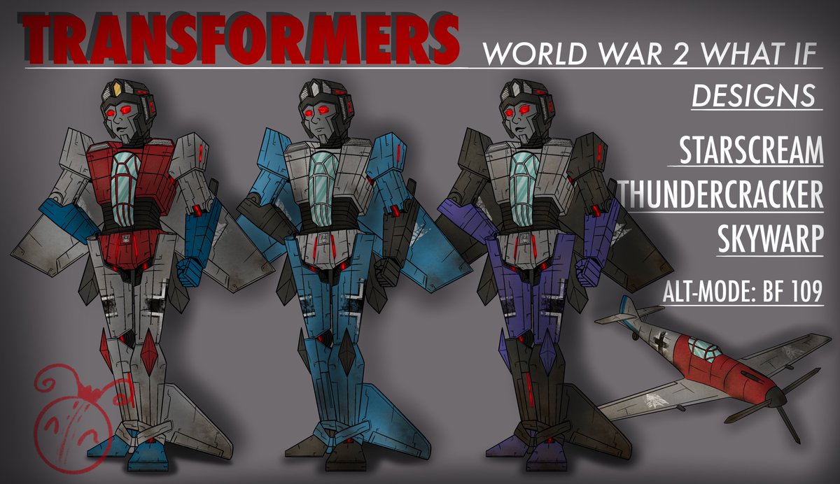 CreativeLil_bug's tweet photo. Continued What if idea of WW2 designs for the Seekers.
#Transformers #Transformersfanart #Starscream #Maccadam #whatif #digitalart https://t.co/jivz7wqI2y