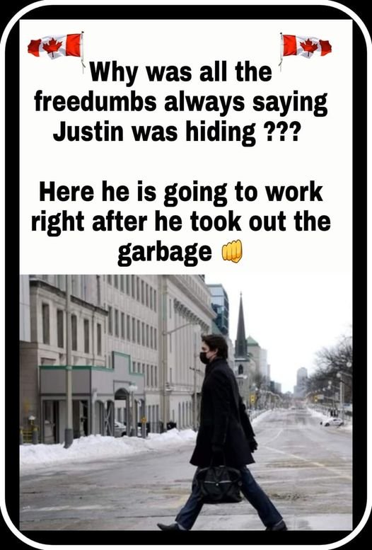 #TrudeauWasRight
#IStandWithTrudeau
Thankful our PM did the right thing by sending these fools packing.
#FluTrucksClan
#FreedomConvoyCanada2022 need to all be arrested for all of this.