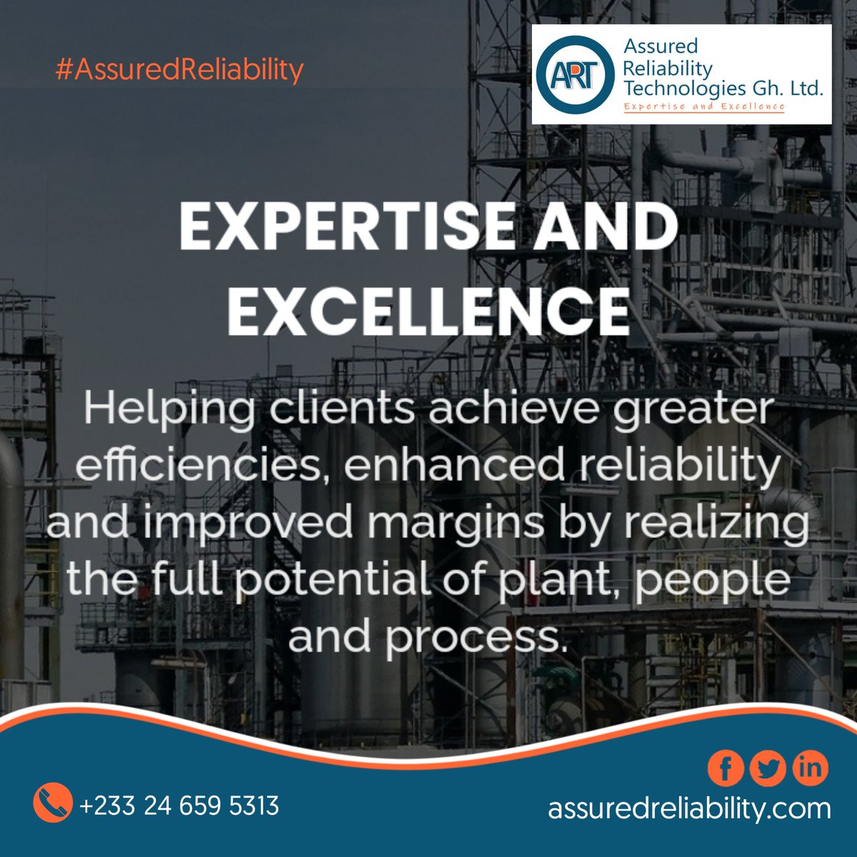 AssuredAfrica's tweet photo. ART provides Engineering, Technology Advisory and Training solutions across multiple sectors- Oil & Gas, Mining, Power and Manufacturing. #AssuredReliability https://t.co/vSkNDraCNY
