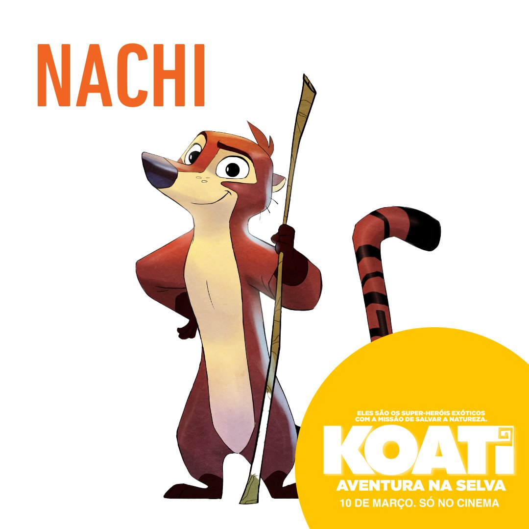 Apresentamos-te o nosso super-herói …NACHI! Atraído pela aventura, é um coati rebelde, destemido e muito divertido. Koati - Aventura na Selva. Uma animação para toda a família. 
10 de Março. Só no cinema 

#omeuplanetaaminhacasa #koatiofilme #gilmariovemba  #prisfilmes