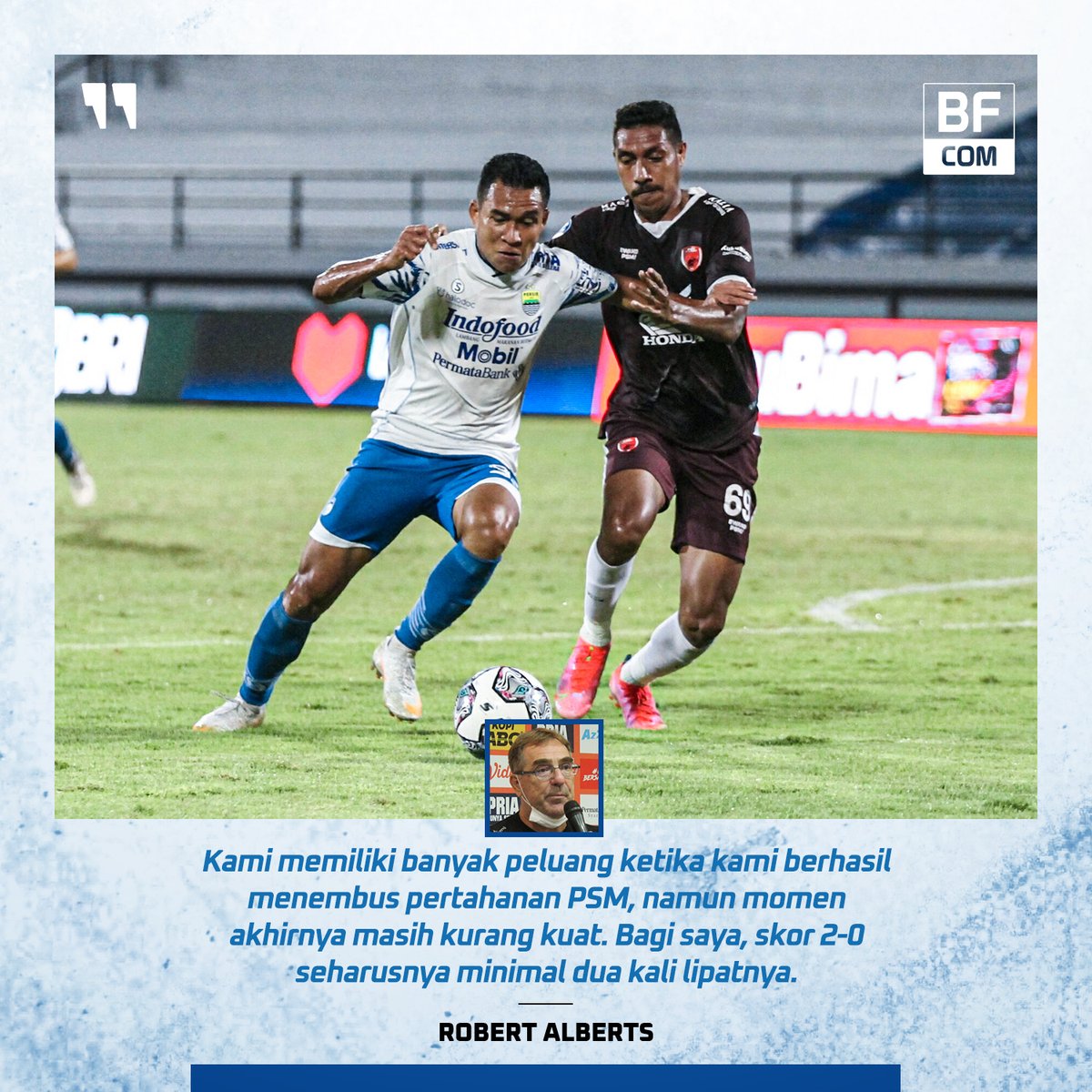 bandungfootball's tweet photo. Bersyukur itu wajib. Tapi puas bukanlah sebuah pilihan. Bisa 4-0 lah ya kemarin, harusnya. Bisa. Better luck next time.

#BFQuote #Persib #PersibBandung #BandungFootball #BFCOM https://t.co/HWfgqqOyAN