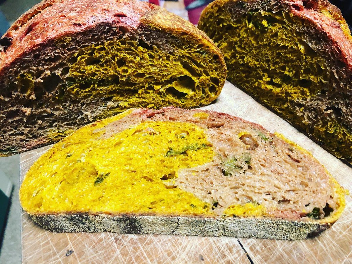 BEET BREAD IS BACK! Beet and Carrot Turmeric Sourdough with Kale. 

#sourdough #bread #food #Maine #visitMaine #lodge #vacation #Maineisgorgeous #MaineSportingCamp #dining  #bedandbreakfast #MtChaseLodge