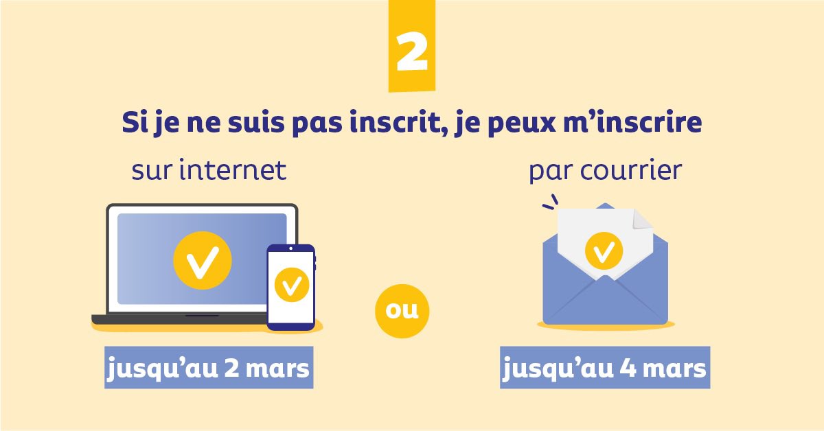 anthony_borre's tweet photo. Voter pour une élection présidentielle ne se présente pas tous les jours.

C’est la dernière ligne droite pour vous inscrire sur les listes électorales : foncez !

#Élections2022 https://t.co/GkNI0ENBbM