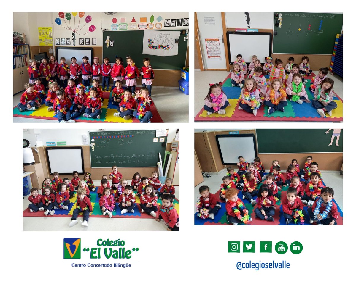 ColegiosElValle's tweet photo. Seguimos preparándonos pare el gran día de #Carnaval.
Hoy somos #Hawaianos 🌺  y #Hawaianas 🌸

#ColegiosElValle #EducaciónInfantil #1INF #TheCarnivalisComing #SCH #ElValle https://t.co/2rcGMRGog9