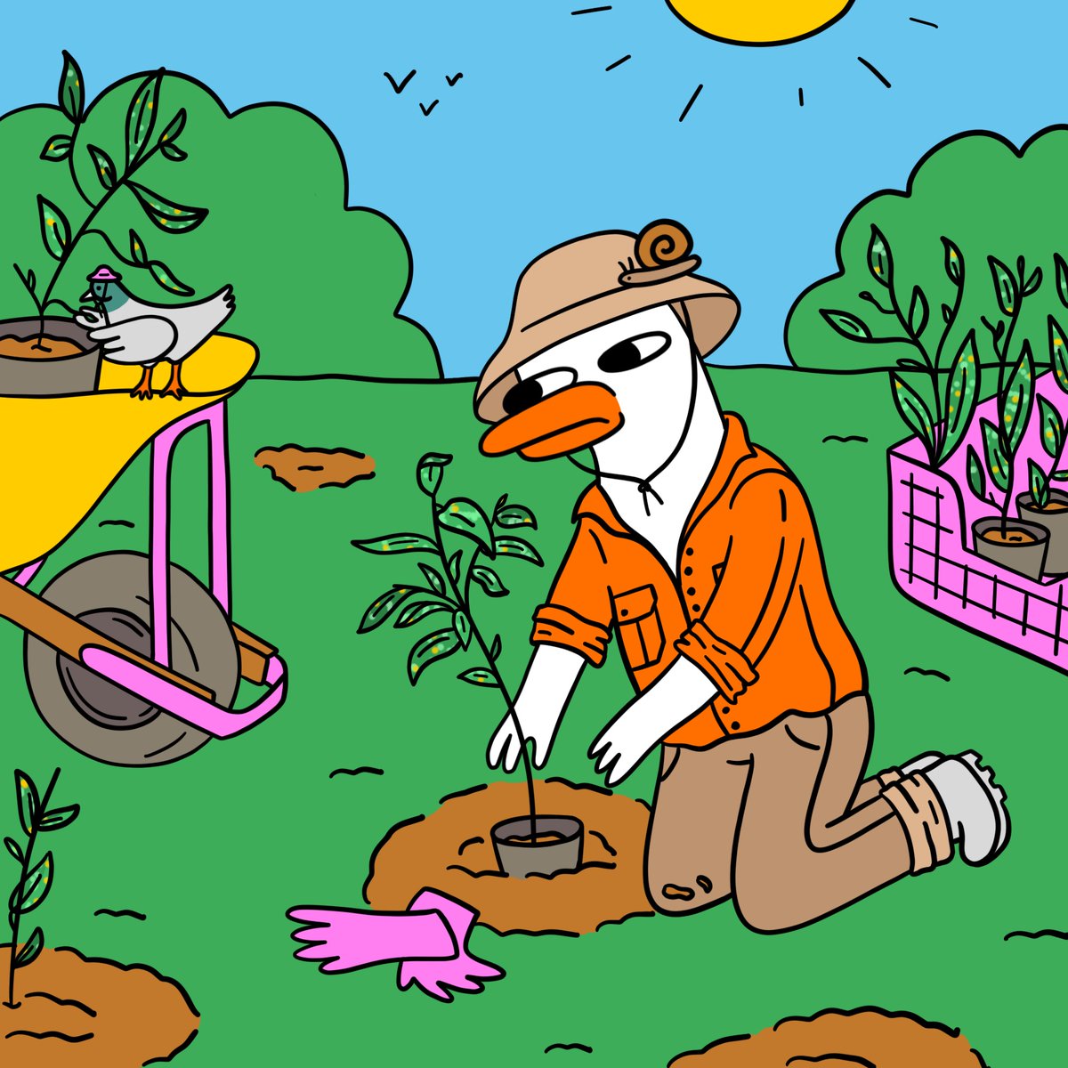 IndifferentDuck's tweet photo. Ducks need a clean planet! So we made up our carbon footprint 100% by planting trees 🦆 🌎 🌳 In Nepal, 400 Bombax Ceiba are growing in The Indifferent Duck Forest 🌳🌲 

More info 👉🏼  https://t.co/5F2KPSEtSl https://t.co/o14SCidU19