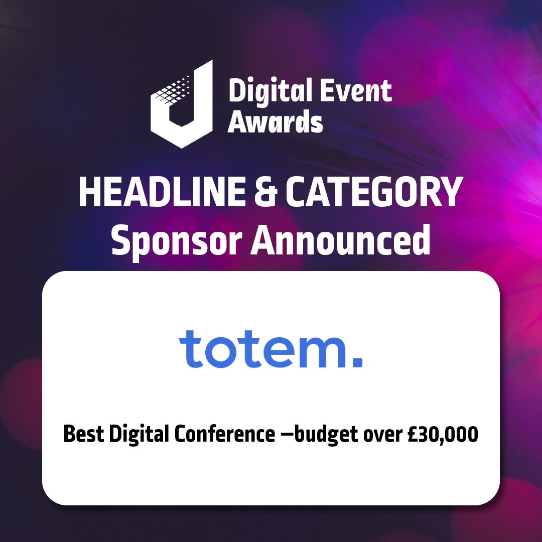 Digi_Event_News's tweet image. #DigitalEventAwards Headline Sponsors Announced!

Notified, Totem, Hubilo and iVent are all announced as headline sponsors with category sponsorship!

Enter: l8r.it/qvSk

Tickets: l8r.it/vCn5

#DEA22 #eventprofs #eventtech #virtual #tech