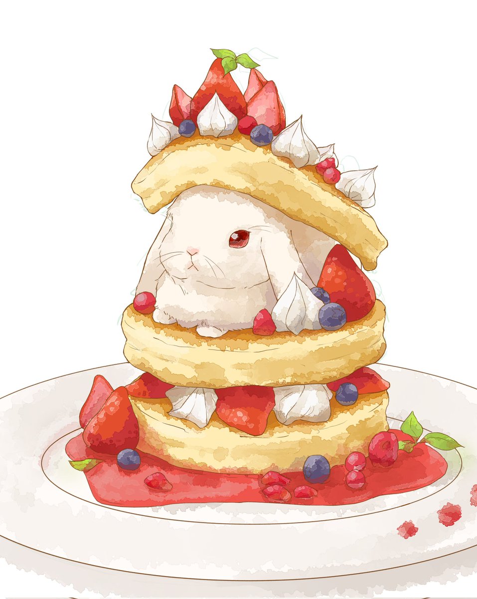 パンケーキ #イラスト #うさぎ #イラスト好きな人と繋がりたい