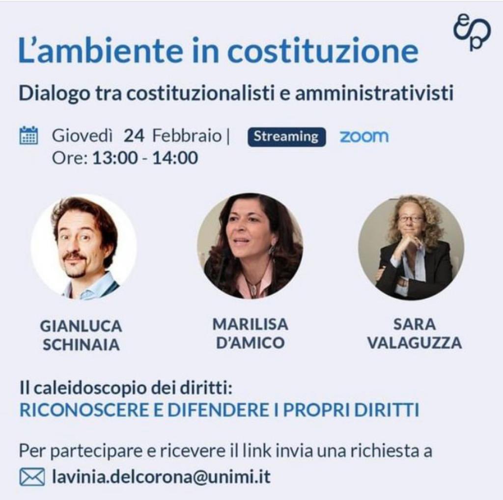 Sara Valaguzza (@saravalaguzza) on Twitter photo Domani a fronte della riforma degli artt 9 e 41 Cost dialogheremo su Costituzione & ambiente con <a href="/Marilisa_DAmico/">Marilisa D'Amico</a> : non facile definire le strutture di base: cosa significa ambiente? cosa cambia ora? Plebiscito perché? Domani a fronte della riforma degli artt 9 e 41 Cost dialogheremo su Costituzione & ambiente con <a href="/Marilisa_DAmico/">Marilisa D'Amico</a> : non facile definire le strutture di base: cosa significa ambiente? cosa cambia ora? Plebiscito perché?