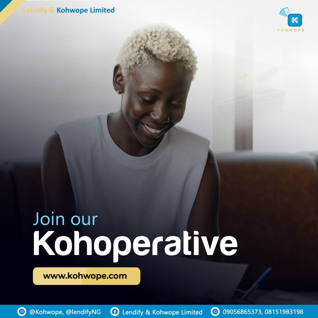 KOHWOPE's tweet photo. How about you take advantage of our pool of #Kohmmunity members?

Join our #Kohoperative scheme today.

Weekly and Monthly Cycles still available.

For inquiries, chat us up https://t.co/HJnKbh7S7y

#Kohwope #Kohntribution #LendifyNG #Kohlo #BridgebyLKL https://t.co/VXFw7Ao0Kv